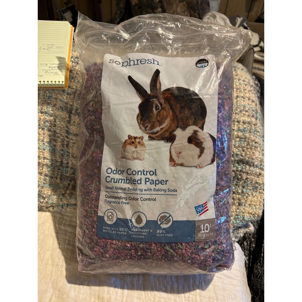 So Phresh Odor Control Crumbled Paper Small Animal Bedding 10L Fragrance Free